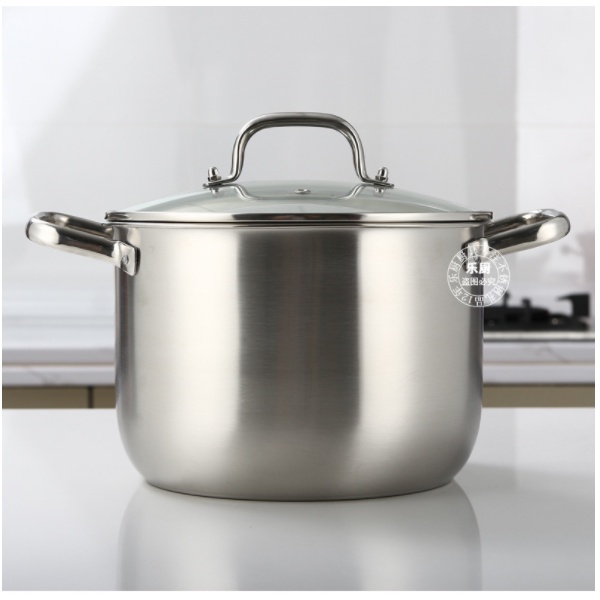 Nồi Inox 304 size 26cm cao  17cm phù hợp nấu nước hầm, nước lèo, soup... dùng các loại bếp , kể cả bếp từ