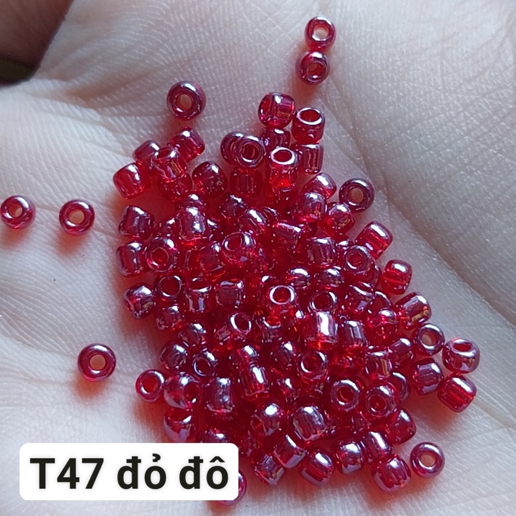 10gam Hạt cườm size trung 3mm đủ màu để chọ dùng trang trí trang sức, quần áo, túi xách, dây đeo khẩu trang