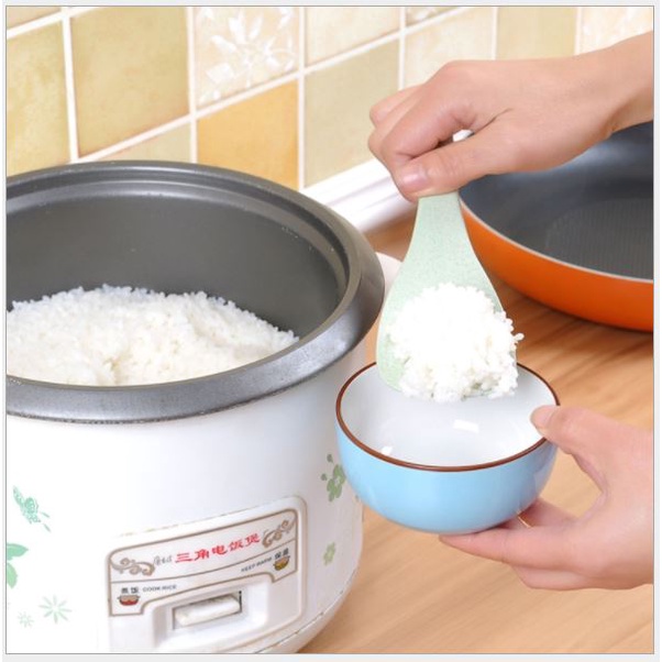 Vá Cơm Chống Dính Tiện Dụng - Muôi xới cơm, muỗng xúc cơm lúa mạch chống dính p191-73