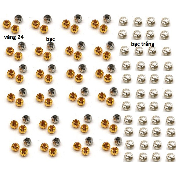 gói 20 -100 viên charm quả bí size 3.2mm- MH2454