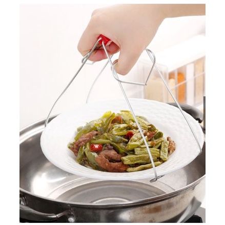 Kẹp gắp bát, đĩa, xoong, nồi, vỉ hấp chống nóng inox p191-4