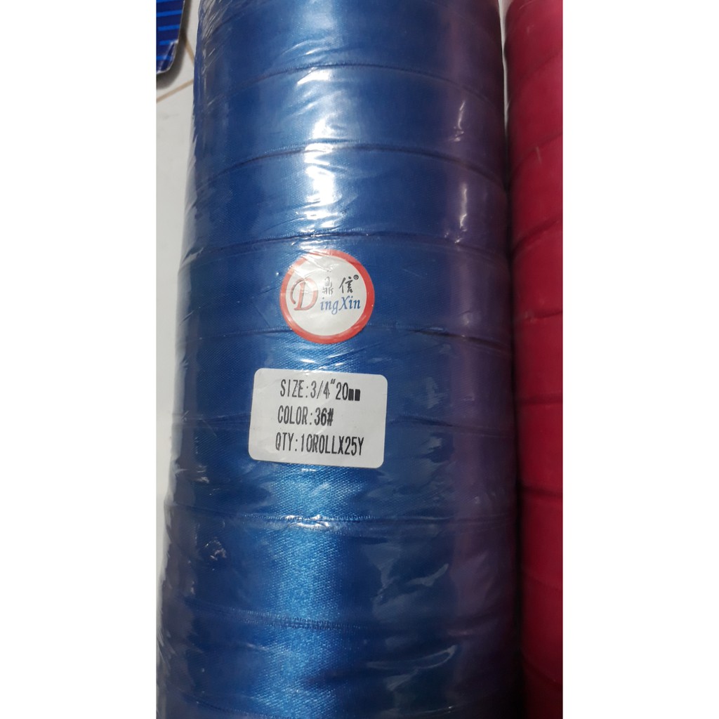 cuộn 25yds (22met) dây satin , dây ruy băng , dây lụa to bản 10-40mm