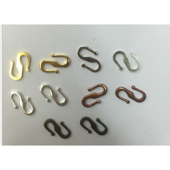 gói 5-10 cái khóa chữ S 8 * 11mm, khóa vòng cổ, khóa vòng đeo tay, khóa phẳng