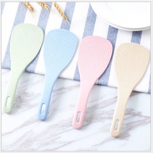 Vá Cơm Chống Dính Tiện Dụng - Muôi xới cơm, muỗng xúc cơm lúa mạch chống dính p191-73