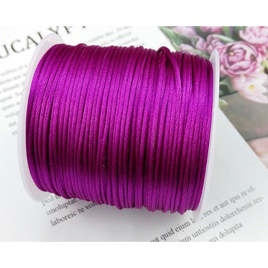 Cuộn 30-100m dây tim 2.5m Đài Loan hàng nhập khẩu loại đẹp nhiều màu để chọn, dây đan vòng tay, dây thắt vòng,vòng cổ
