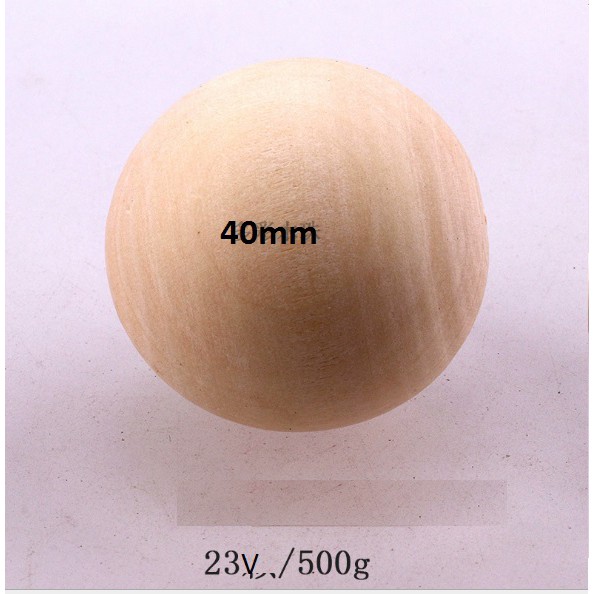25gam hạt gỗ tròn KHÔNG LỖ màu kem tự nhiên đủ size từ 8mm-10mm-12mm-14mm-16mm-18mm-20mm-25mm-30mm-35mm-40mm làm đồ chơi