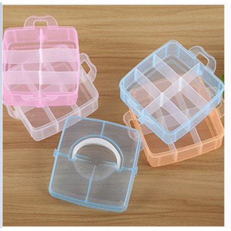 hộp đựng nhựa 3 tầng đa năng-16*16*13cm