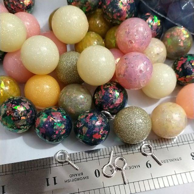 Gói 20gam hạt như kim tuyến nữa lỗ 20mm+ kèm khoen
