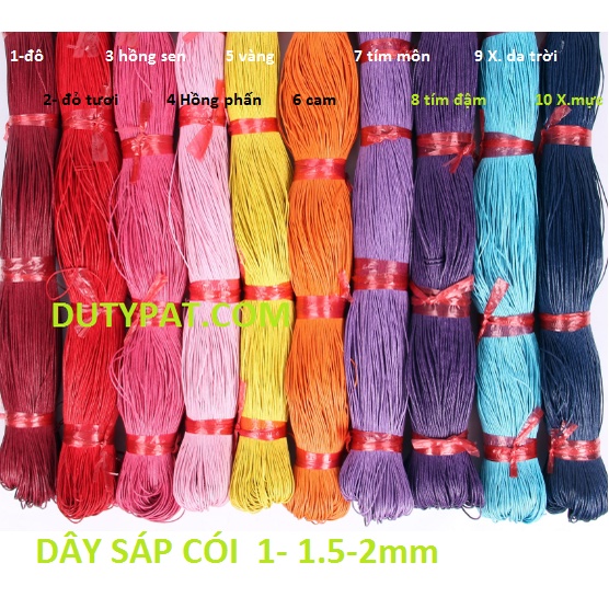 bó 70met dây sáp cói 1-1.5mm dùng đan vòng tay, dreamcatcher , trang trí thủ công