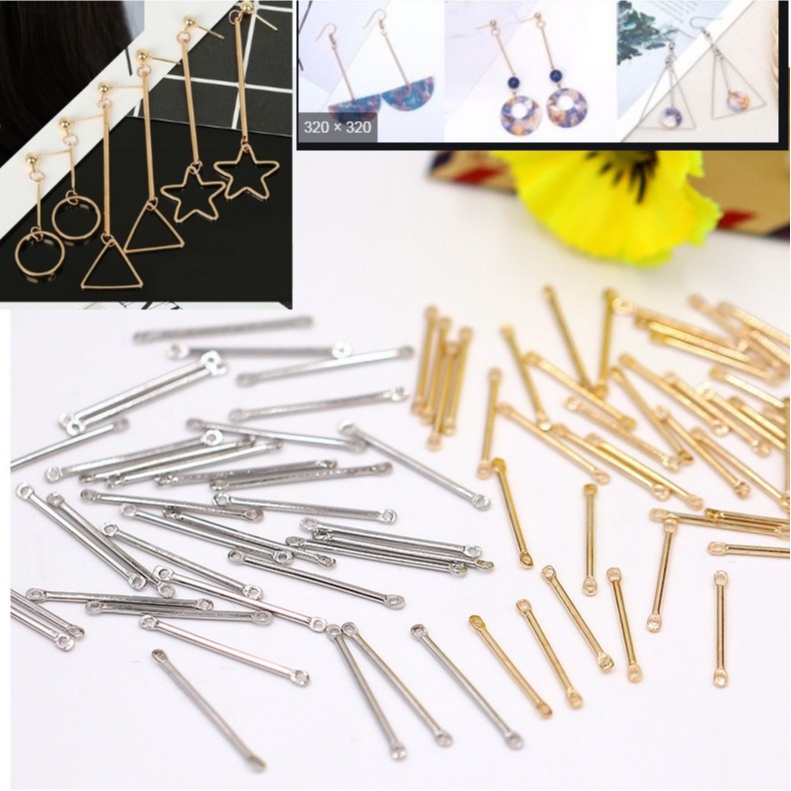 10 Que nối tròn hai đầu khuyên taiđủ size 1.5-2-2.5-3-3.5-4-4.5-5cm