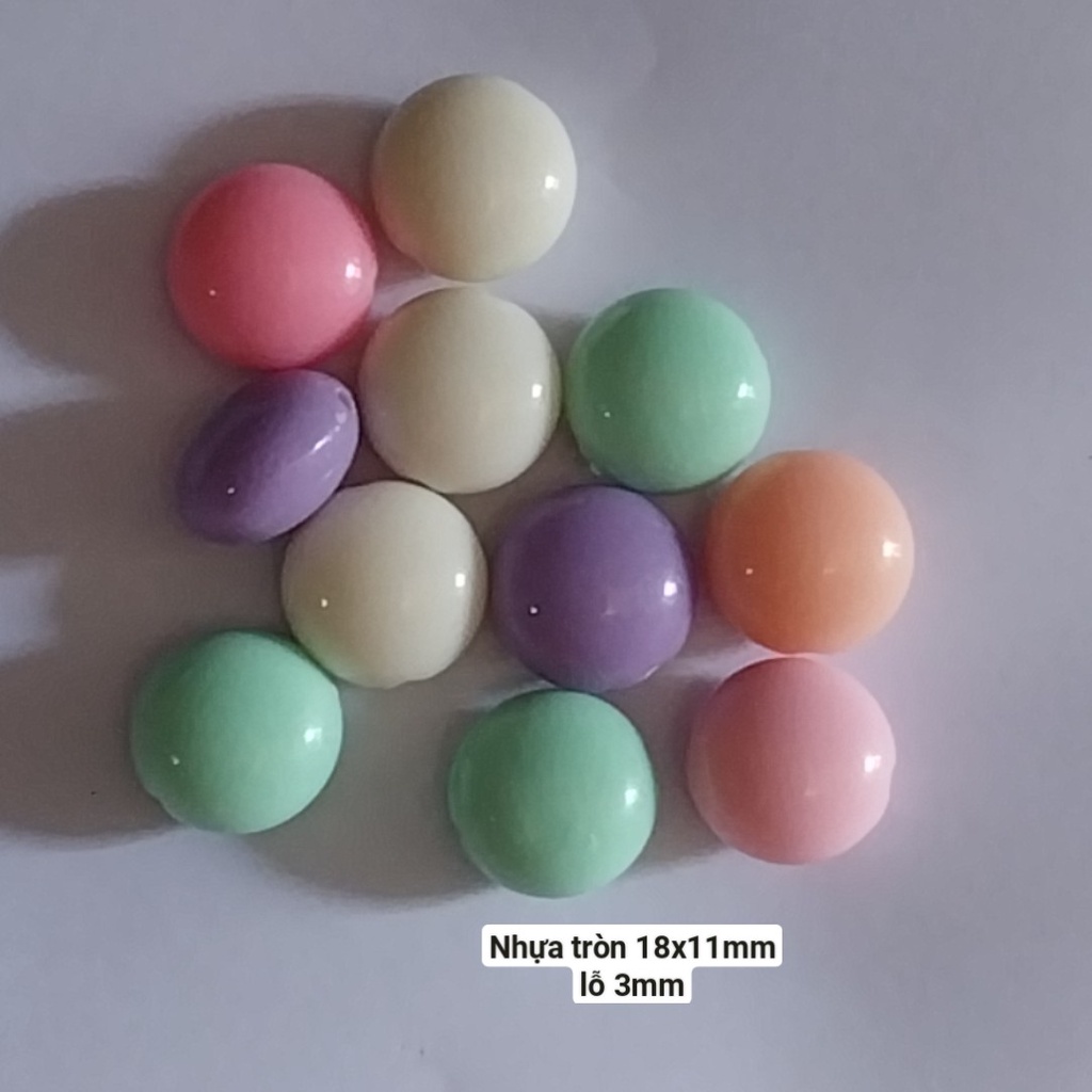 10g hạt nhựa các loại  có lỗ xỏ dùng trang trí handmade