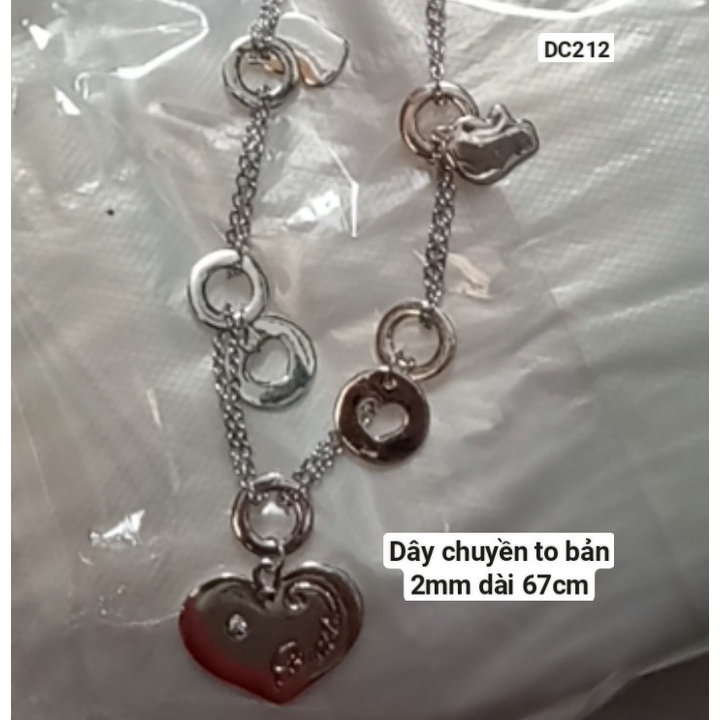 Dây chuyền thời trang xích màu bạc :DC201->DC214