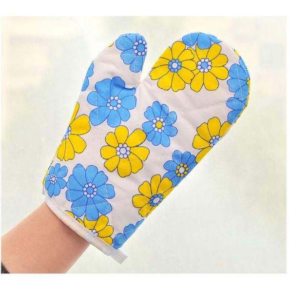 Găng Tay Làm Bánh/ Lò Nướng Nhấc Nồi Chất Liệu Dày Chống Nóng tốt, Bao tay vải   chống nóng p191-122 (1 chiếc)