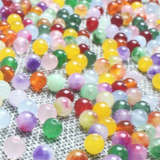 10-20 viên đá thiên nhiên 4-5mm nhiều màu làm vòng