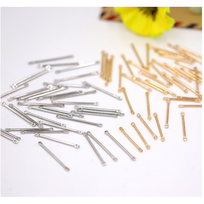 10 Que nối tròn hai đầu khuyên taiđủ size 1.5-2-2.5-3-3.5-4-4.5-5cm