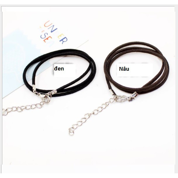 1-5 vòng cổ dây da lộn size2.6mm