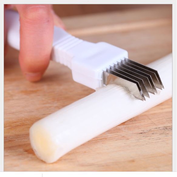 Dao cắt tỉa sợi hành đa năng,Dao chẻ tiện dụng 7 lưỡi cắt chẻ hành hoa, măng, rau muống, dụng cụ thông minh p191-37