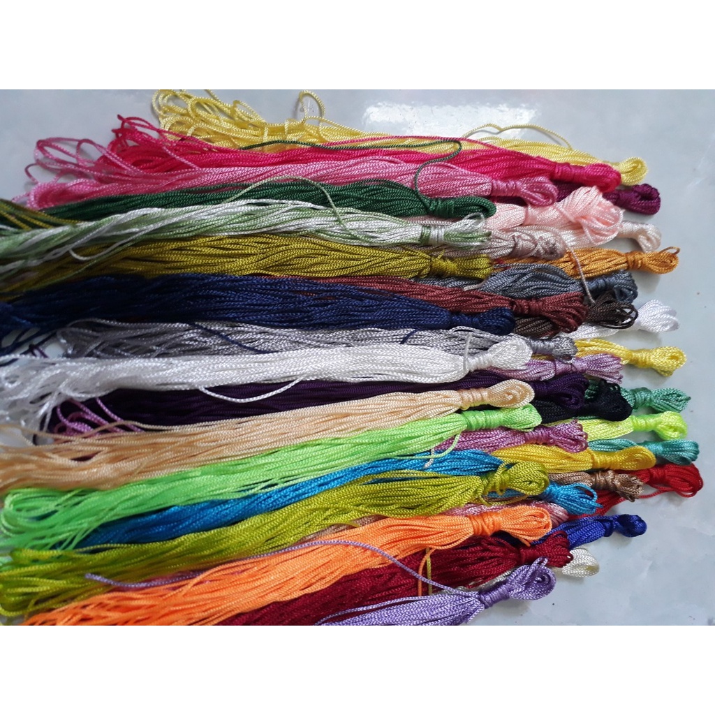 10met dây dù 1mm mềm , dây dù Việt nam 50 màu để chọn dùng đan vòng tay, thắt bút,đan vòng dreamcatcher