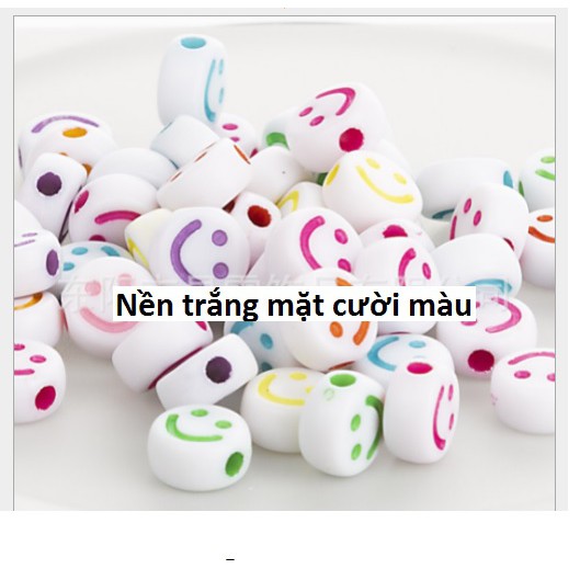 25 gam hạt mặt cười 7MM / 10mm làm vòng nhiều màu