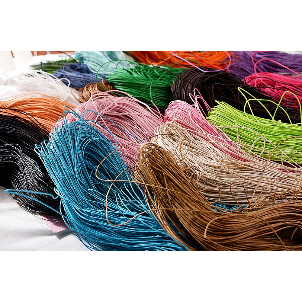 bó 10met size 1.5mm / 2mm dây sáp cói ,dây sáp bông làm vòng,trang trí tranh, thiệp, sách, đan dream catcher