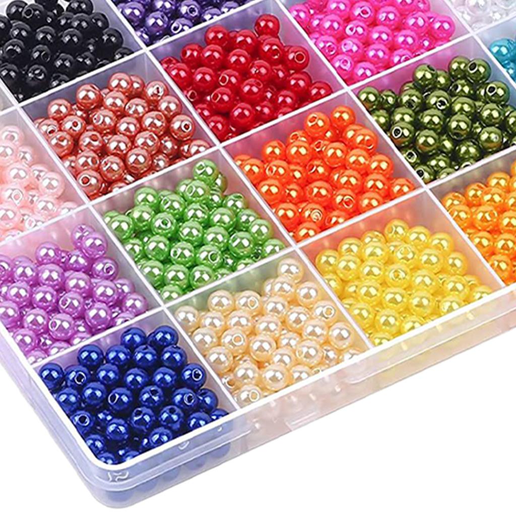 10-50 gam hạt châu 5mm, hạt cườm,hạt bẹt nhựa nhiều màu có lỗ làm trang sức vòng cổ , vòng tay, trang trí quần áo