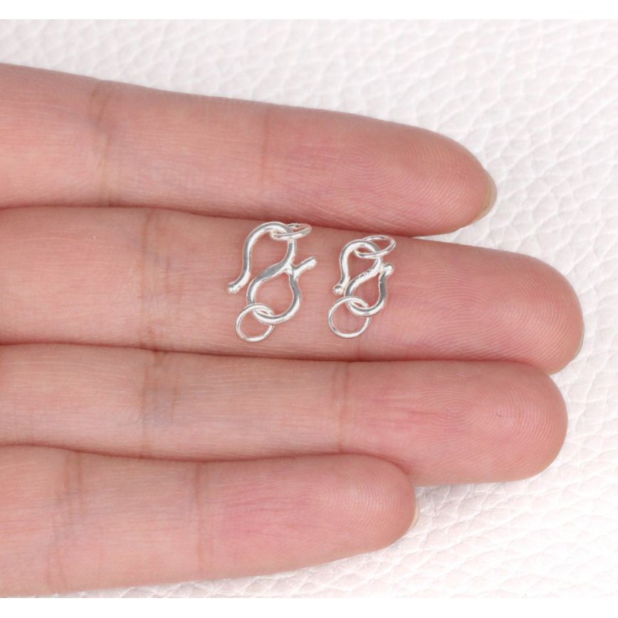 Móc chữ S Bạc 925- size 6.5x9.3mm mã số 565