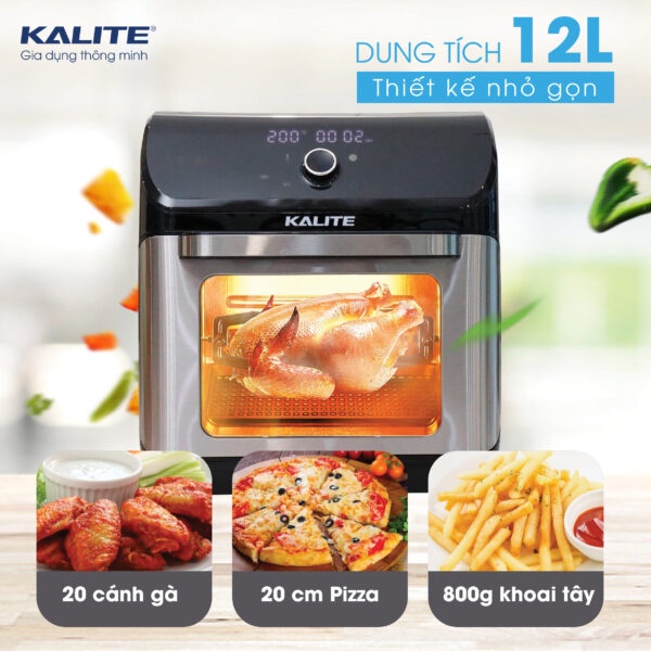 NỒI CHIÊN KHÔNG DẦU KALITE KL- 1200 dung tích 12lit