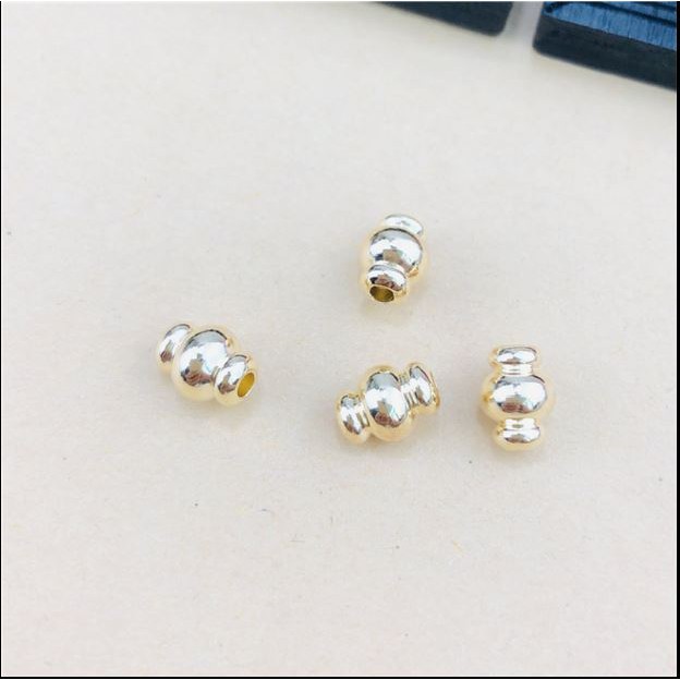 5-10 viên charm hồ lô 6x8mm, lỗ xỏ 1.7mm (p160-4) mix vòng tay, vòng cổ, trang sức, trang trí handmade