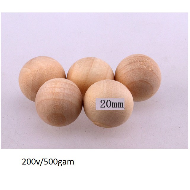 25gam hạt gỗ tròn KHÔNG LỖ màu kem tự nhiên đủ size từ 8mm-10mm-12mm-14mm-16mm-18mm-20mm-25mm-30mm-35mm-40mm làm đồ chơi