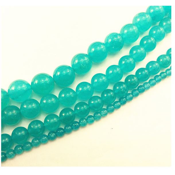 95 viên đá chalcedony TN màu Aqua size 4mm/ có thêm size 6/8/10/12mm
