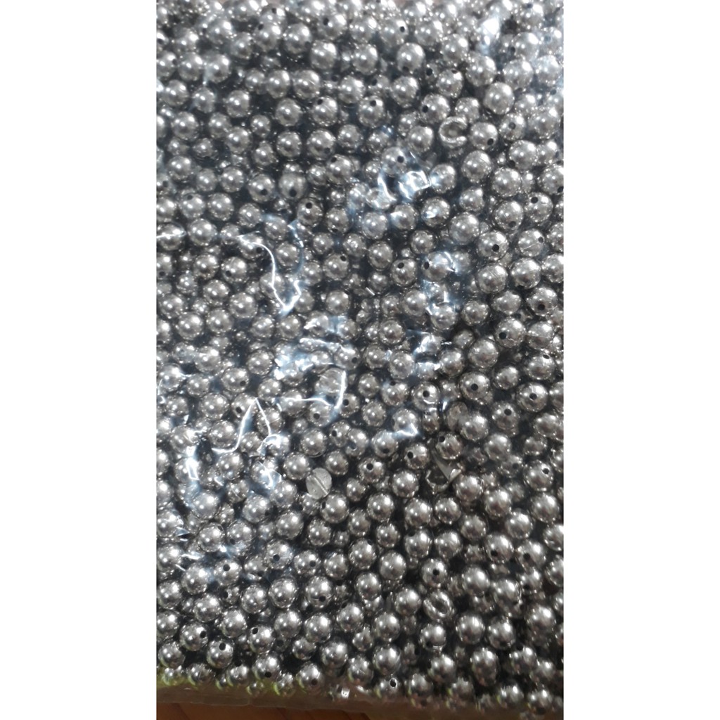 Hạt bẹt màu vàng bạc size 4-6-8-10mm