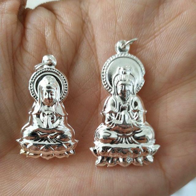 2mặt phật Di lạc, quan Âm loại nhẹ giả kim loại