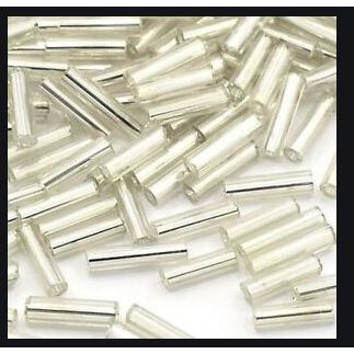 cườm ống, cườm trúc màu vàng, bạ dài 3-25mm (gói 10gam)