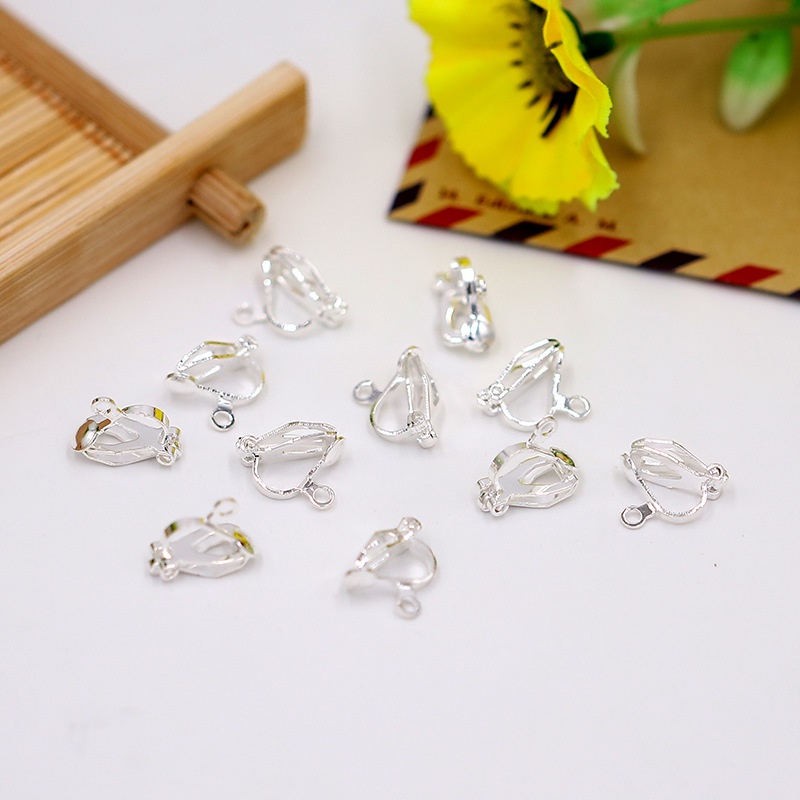 2-10 Móc kẹp vặn làm Khuyên tai (hoa tai, bông tai) không có lỗ xỏ