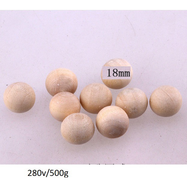 25gam hạt gỗ tròn KHÔNG LỖ màu kem tự nhiên đủ size từ 8mm-10mm-12mm-14mm-16mm-18mm-20mm-25mm-30mm-35mm-40mm làm đồ chơi