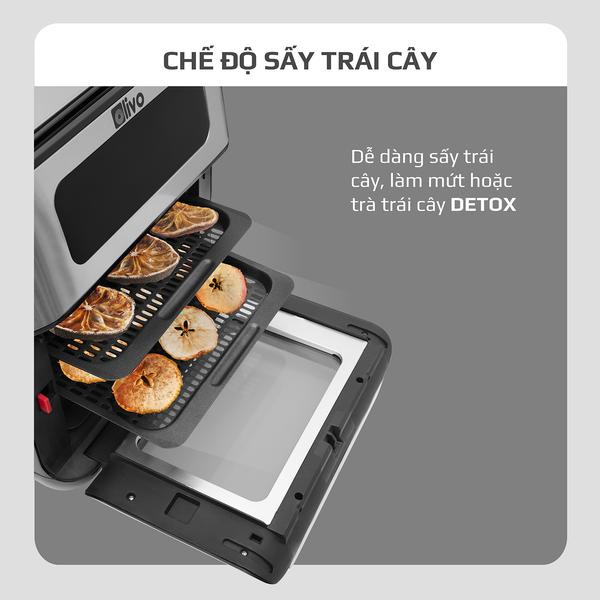 Nồi Chiên Không Dầu OLIVO AF12 - Dung Tích 12L - Công Suất 1800W - Thương Hiệu Mỹ