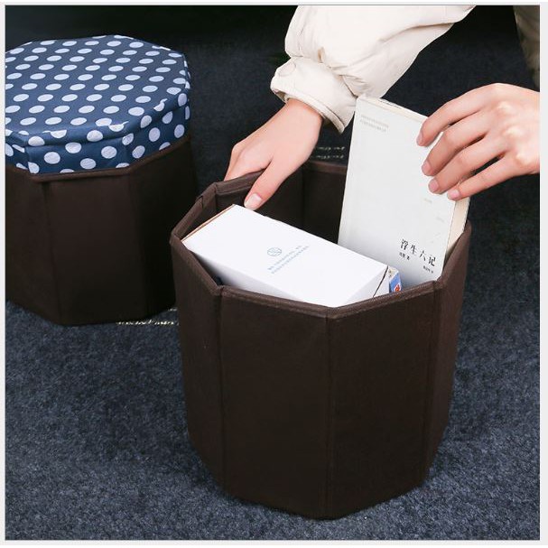 Ghế gấp bọc vải gọn nhẹ đựng đồ đa năng