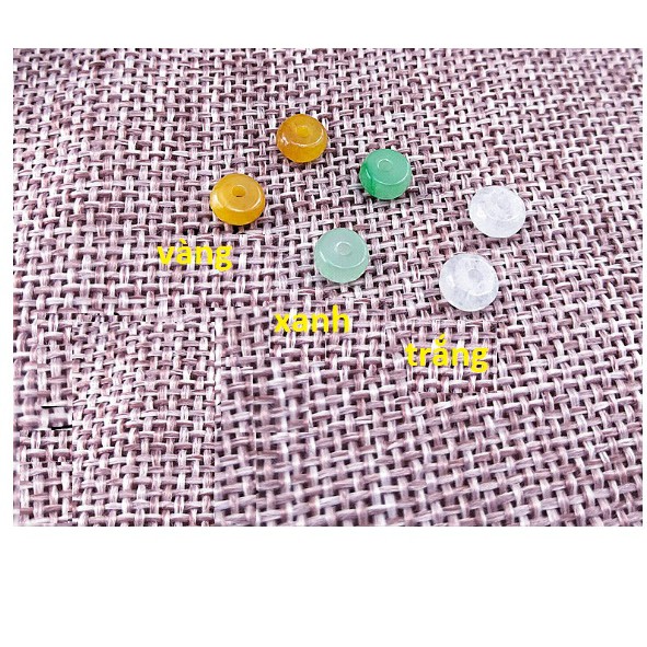 2-10 viên charm chặn đá 3x6mm tự nhiên, lỗ xỏ 1.5mm làm vòng -MH 2633 (p131-24)