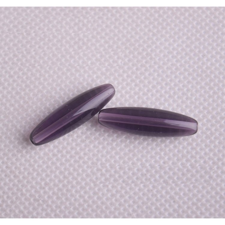 15gam (10 hạt) đá thủy tinh nhân tạo lu thống 6x22mm (có 9 màu) có lỗ xỏ làm vòng