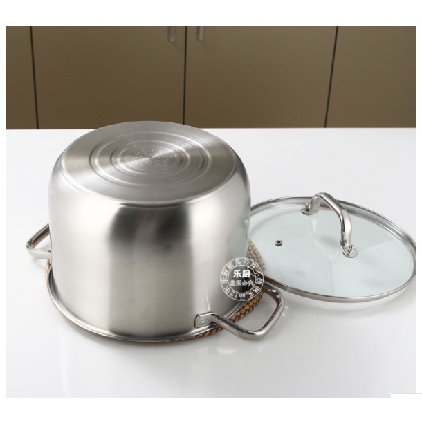 Nồi Inox 304 size 26cm cao  17cm phù hợp nấu nước hầm, nước lèo, soup... dùng các loại bếp , kể cả bếp từ