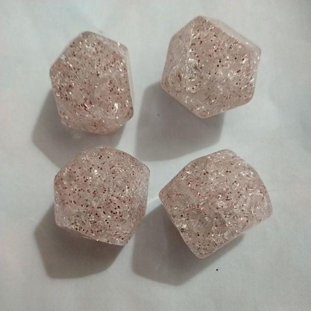 12gam hạt nhựa đa giác nức kim tuyến 20mm
