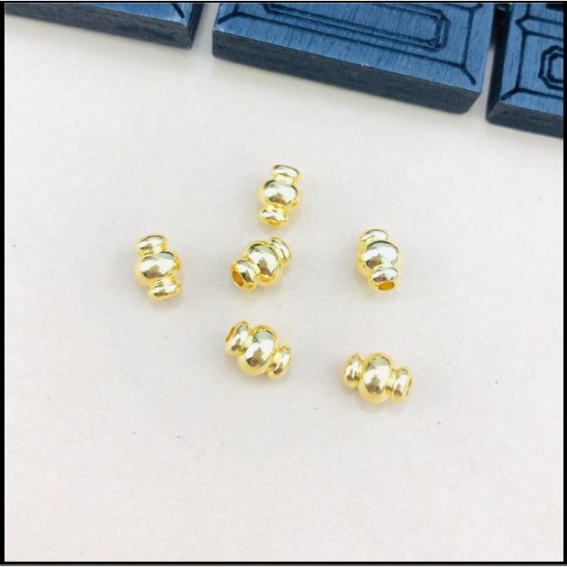 5-10 viên charm hồ lô 6x8mm, lỗ xỏ 1.7mm (p160-4) mix vòng tay, vòng cổ, trang sức, trang trí handmade