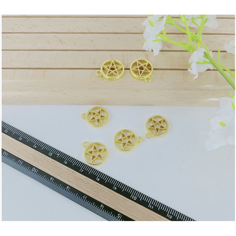 5 Mặt ngôi sao tròn 13mm vàng -MH967