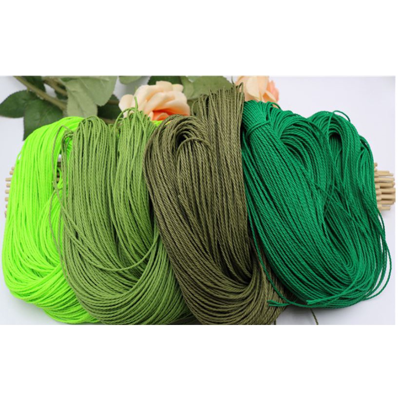 bó 90met dây sáp wax Đài Loan không thấm nước đan vòng tay, trang trí handmade 40 màu để chọn