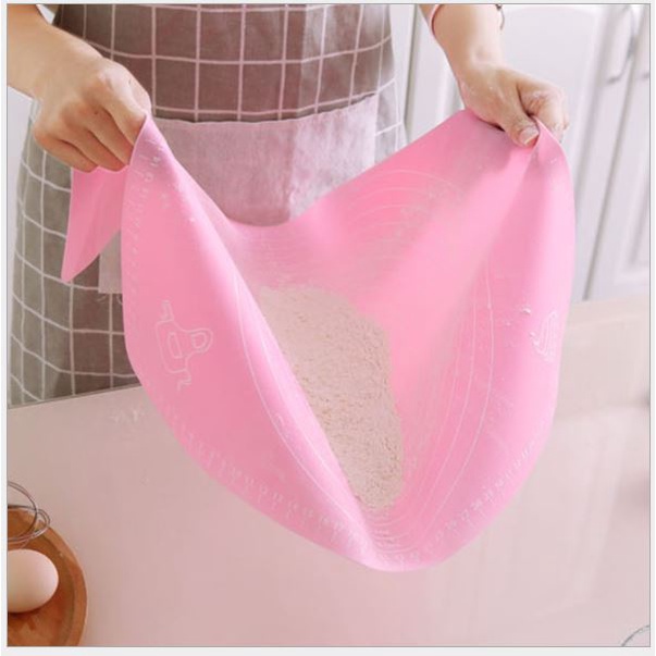 Thảm silicon size lớn 50 x 40 chống dính làm bánh, nhào bột, đo kích thước làm pizza