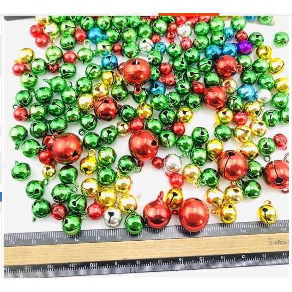 Gói 10 chuông tròn đủ màu size 6-10mm làm trang sức, trang trí (P160-34)