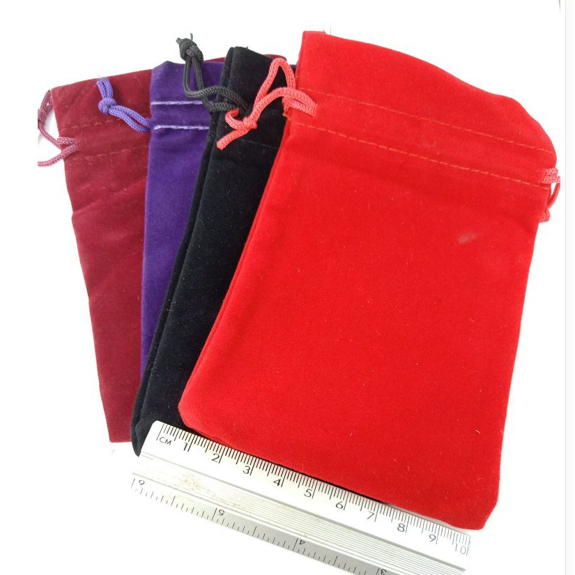 Gói 10 Túi nhung đựng trang sức đủ màu 10x14mm