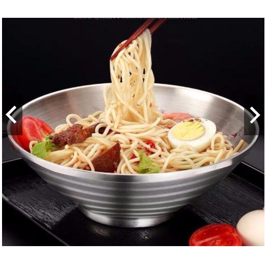 Tô inox 304 kiểu Nhật Bản  2 lớp chống nóng bền đẹp 16/18/20cm