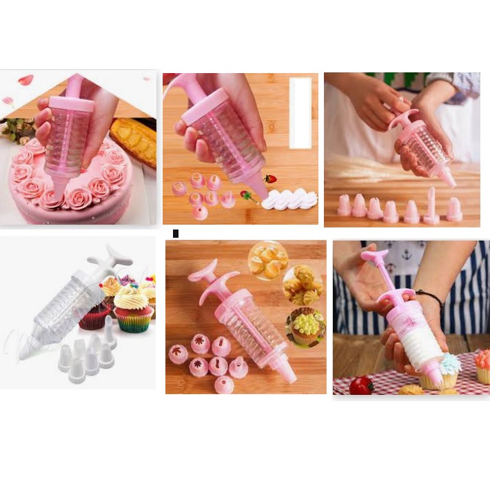 Bộ dụng cụ 8 Món Làm Bánh  trang trí bánh Kem ,Bánh Cookie , bánh qui, đuôi bắt bông kem p191-112
