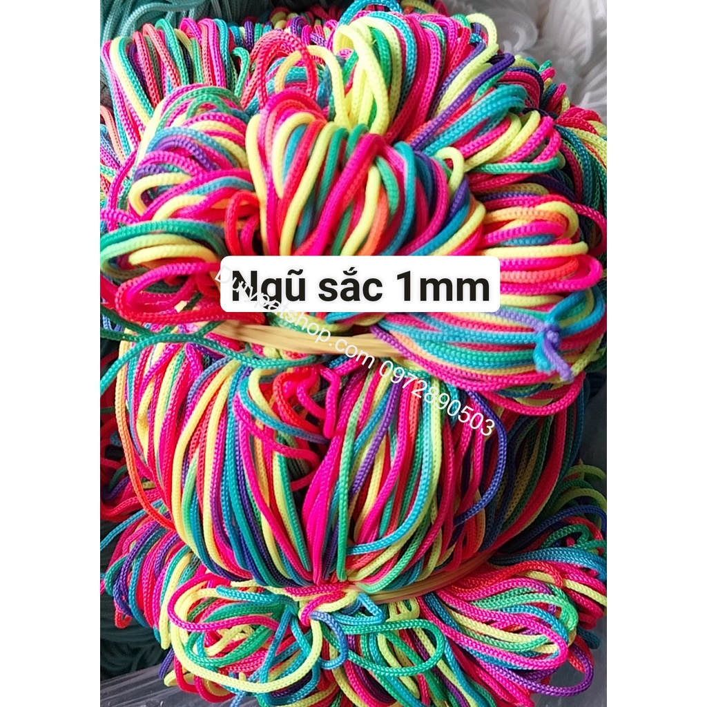 20met Dây dù 1mm sợi tròn mềm mịn (hàng nhập)- có 12 màu